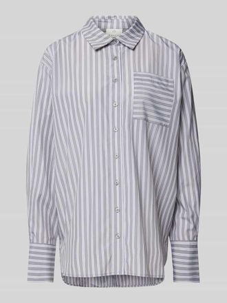 Kaffe Hemdbluse mit Brusttasche Modell mackie in Mittelgrau, Gr&ouml;&szlig;e 44