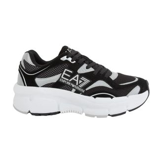 Emporio Armani Zwarte Sneaker Schoenen - Heren - Sneakers - Veelkleurig - 44 EU - Polyester - Schoenen