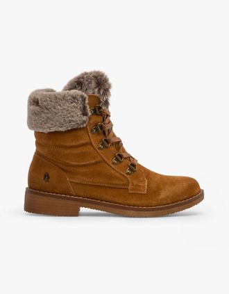 Hush Puppies Womens Hush Puppies FLORENCE Womens Leather Ankle Boots Tan - Brown - Size: 3