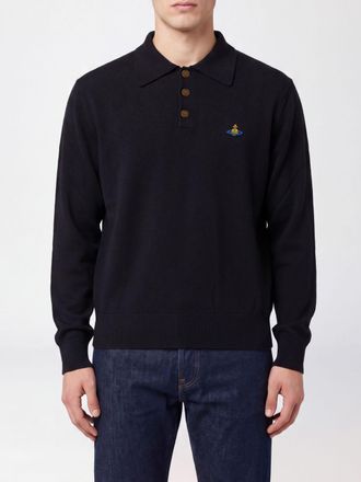 Vivienne Westwood Polo in maglia di lana Mark a maniche lunghe con logo Orb ricamato