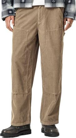 AllSaints Dustan Cotton Corduroy Wide Leg Pants in Gull Brown at Nordstrom, Size 32