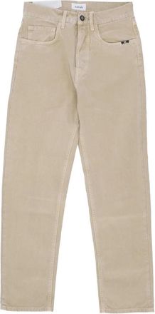 Amish Canvas Mud Dye Straight Leg Broek - Heren - Straight fit broeken - Beige - W34 - Katoen - Broeken