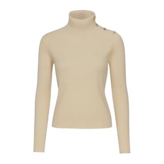 By Malene Birger Vanille Wool Turtleneck Sweater - Dames - Coltruien - Beige - L - Wol - Truien & Vesten