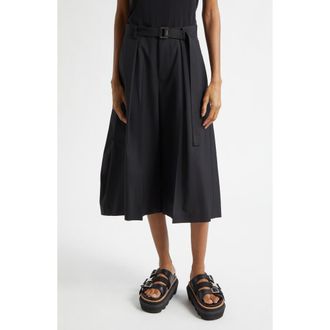 sacai Belted Culottes in Black at Nordstrom, Size 3