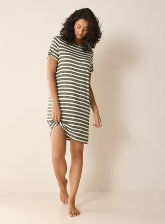 Miiyu Womens Soothing pattern flowy sleep Tee Shirt