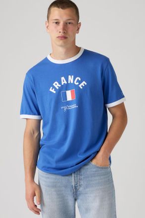 Levi's T-shirt Ringer Levis Francia - Uomo - 2XL - Blu / X France
