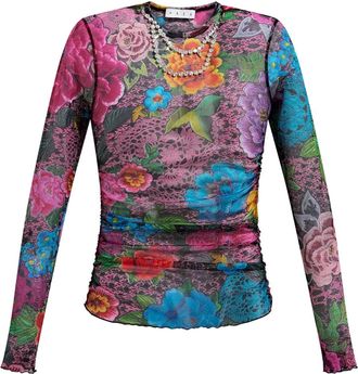 Area Top a fiori - Rosa