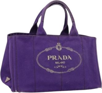 Prada Pre-owned Vintage Tote Bag - Dames - Vintage Shopper - Paars - ONE Size - Leer - Vintage