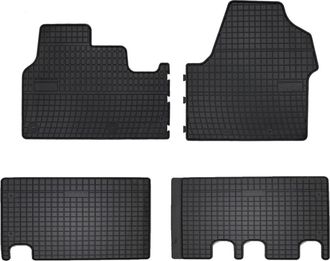 OEM Alfombrillas De Goma Para Coche: Citro&euml;n Jumpy Iii De 2 Filas (2018-) - Negras, Ajustadas