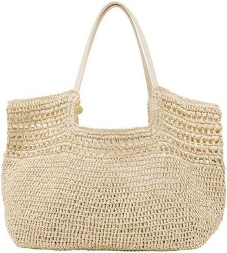 Reiss Evelyn Raffia-Effect Tote in Natural at Nordstrom