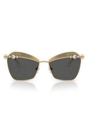 Swarovski 57mm Butterfly Sunglasses in Gold /Grey Tampo Gold at Nordstrom