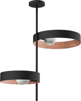 Lumicom Lumicom - Alley Plaf&oacute;n Negro Hoja 2xe27