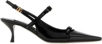 Dolce & Gabbana Zapatos de Sal&oacute;n de Piel - Shoes - Mujer - Negro - 37 1/2 EU