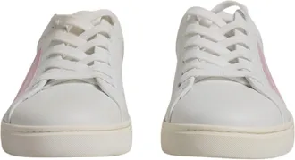 Dolce & Gabbana White Classic Calf Leather Sneakers Womens Shoes