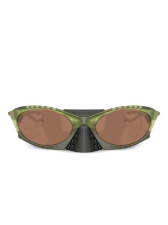 Oakley oval-frame sunglasses - Green
