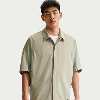 Nike Mens Tech Helios Dri-FIT Short-Sleeve Top in Green | II2350-304