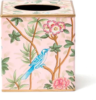 Mrs. Alice Chinoiserie Tole Tissue Box in Pink at Nordstrom