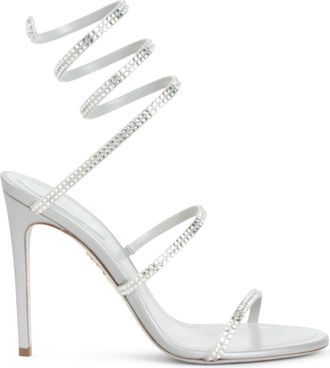 Rene Caovilla 105mm Cleo satin sandals - Silver