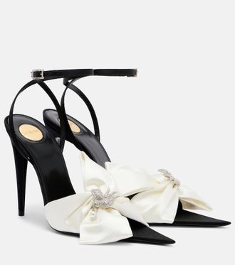 Saint Laurent Dove embellished sandals
