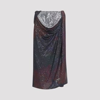 Maison Margiela gedrapeerde maxirok met pailletten