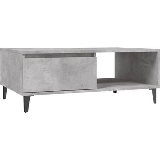 vidaXL Vidaxl - Mesa De Centro Madera Contrachapada Gris Hormig&oacute;n 90x60x35 Cm