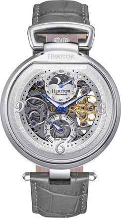 Heritor Lincoln Automatic Moon Phase Silver Dial Mens Watch HERHS3602