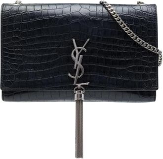 Saint Laurent Pre-owned Kate Schoudertas - Dames - Vintage Schoudertas - Zwart - ONE Size - Leer - Vintage