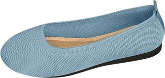Generic Light Blue Breathable Slip-On Loafers for Women - Lightweight Comfortable Casual Shoes with Flexible Mesh Design