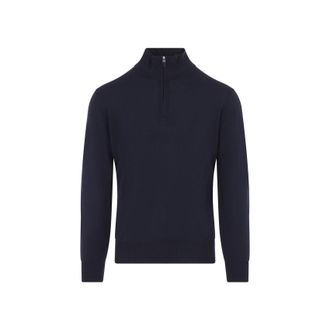 Canali Half Zip High Neck Sweater