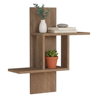 Dmora Estanter&iacute;a Hyperion, Estante, Estante De Pared, Estanter&iacute;as Multiusos, 64x20h70 Cm, Roble, Con Embalaje Reforzado - Dmora
