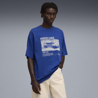 Puma T-shirt con grafica PUMA x PORSCHE LEGACY 2 da uomo, Abbigliamento, Blu, L