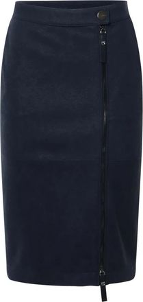 Pinko Montiano Rok - Dames - Kokerrokken - Blauw - M - Polyester - Rokken