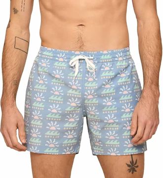 Chubbies The Easygoers Swim Trunks In Blue Multi