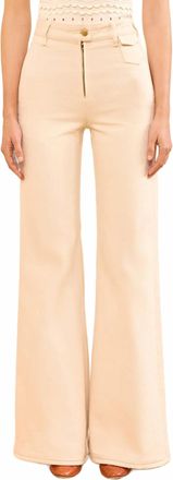 Ulla Johnson Odelia High Rise Wide Flare Jeans In Cowrie