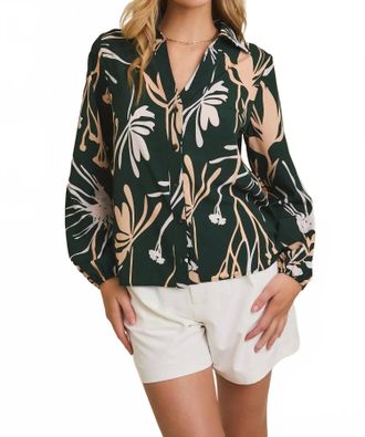 Gilli Womens Grove Blouse In Olive