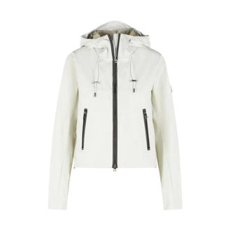 Moncler Light Jackets, female, White, Size: XS Lasanca Hooded Jacket