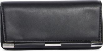BCBGeneration Bar Hardware Faux Leather Clutch in Black at Nordstrom Rack