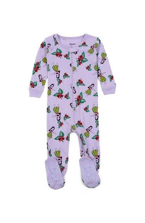 Leveret Kids Cotton Footed Printed Pajamas, Animal, Holiday & Fun Prints in Hula at Nordstrom, Size 3T