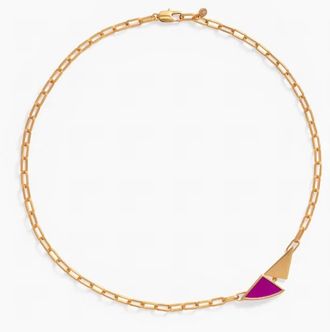 Brackish Womens Eliana Triangle Necklace In Gold