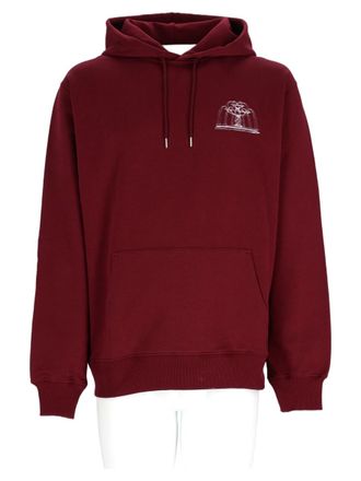 Dr&ocirc;le de Monsieur Bordeaux Graphic Printed Cotton Sweatshirt