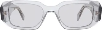 Prada Light Grey Rectangular Ladies Sunglasses PR 17WS 12R30B 49