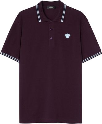 Versace Medusa polo shirt - men - Cotton/Polyester - S - Purple