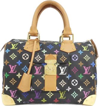 Louis Vuitton Black Coated Canvas Boston Bag (Pre-Owned)