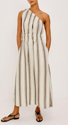 Rails Selani Stripe One-Shoulder Maxi Dress in Sequoia Stripe at Nordstrom, Size Xx-Large