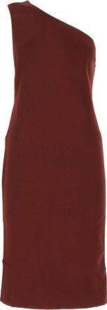 Bottega Veneta Womens One Shoulder Knit Dress - Brown viscose - Size EU 34 (Womens)