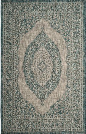 Safavieh Alfombra contempor&aacute;neo de polipropileno gris/azul, 201 x 290 cm