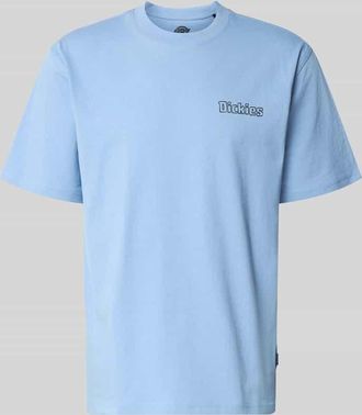 Dickies T-Shirt mit Label-Print Modell FAIRLAWN in Hellblau, Gr&ouml;&szlig;e XXL