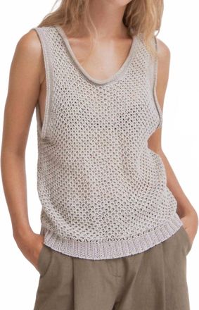 Sayaka Davis Linen Knit Tank Top In Sand