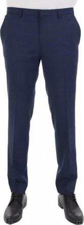 HUGO BOSS Hesten Extra Slim Fit Pantalon - Heren - Nette broeken - Blauw - M - Wol - Broeken