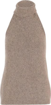 Lauren Manoogian Maglione a collo alto con orlo a coste - Marrone